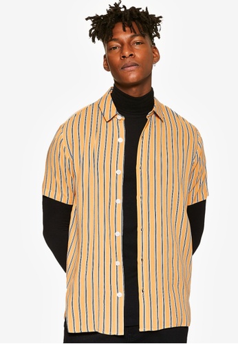 yellow button up dress shirt