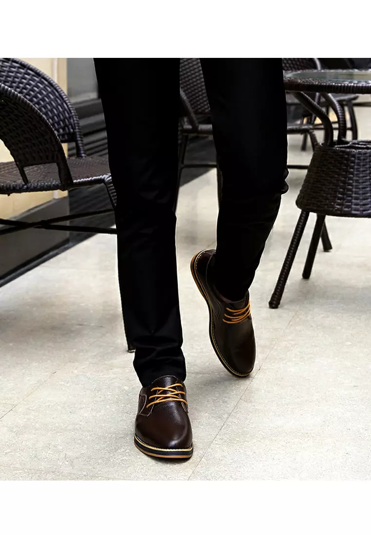 Grain Leather Derby Shoes YY6111