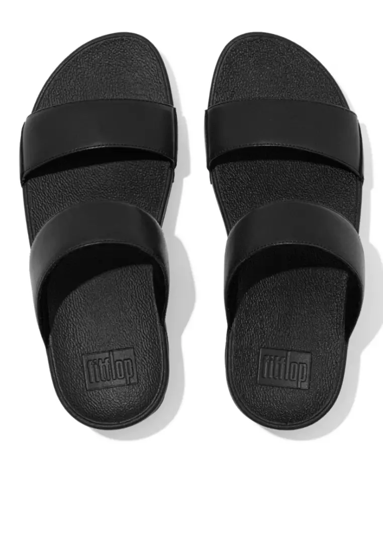 LULU Women's Leather Slides - Black (ED4-090)