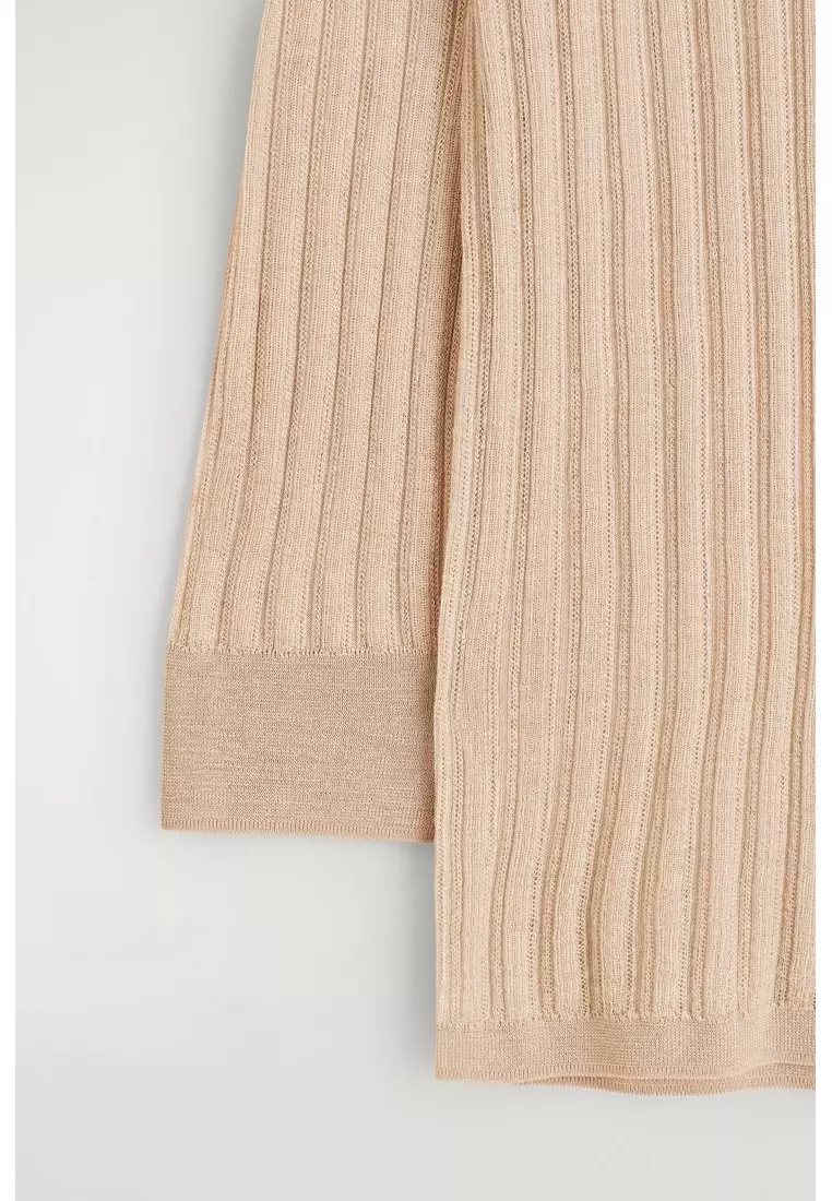 SHEER KNITTED SILK TOP