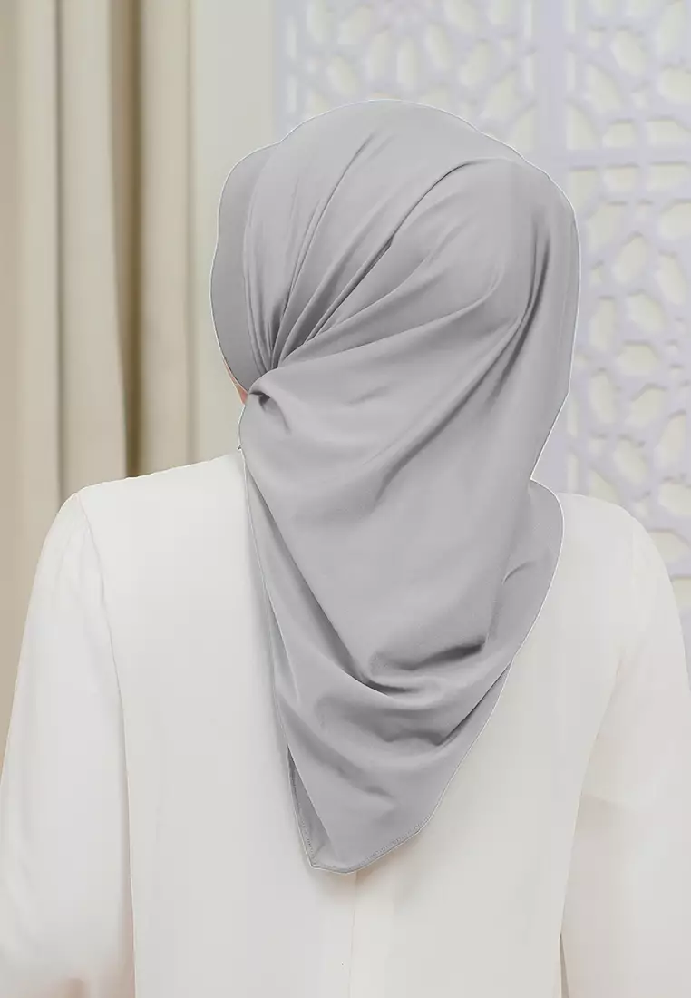 HIJAB INSTAN SOFTPAD AMEENA - SILVER GREY