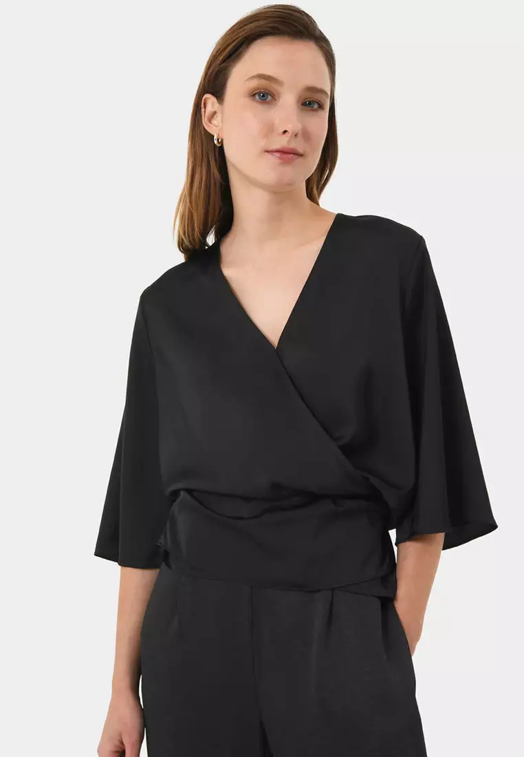 Aviya V-Neck Wrap Blouse