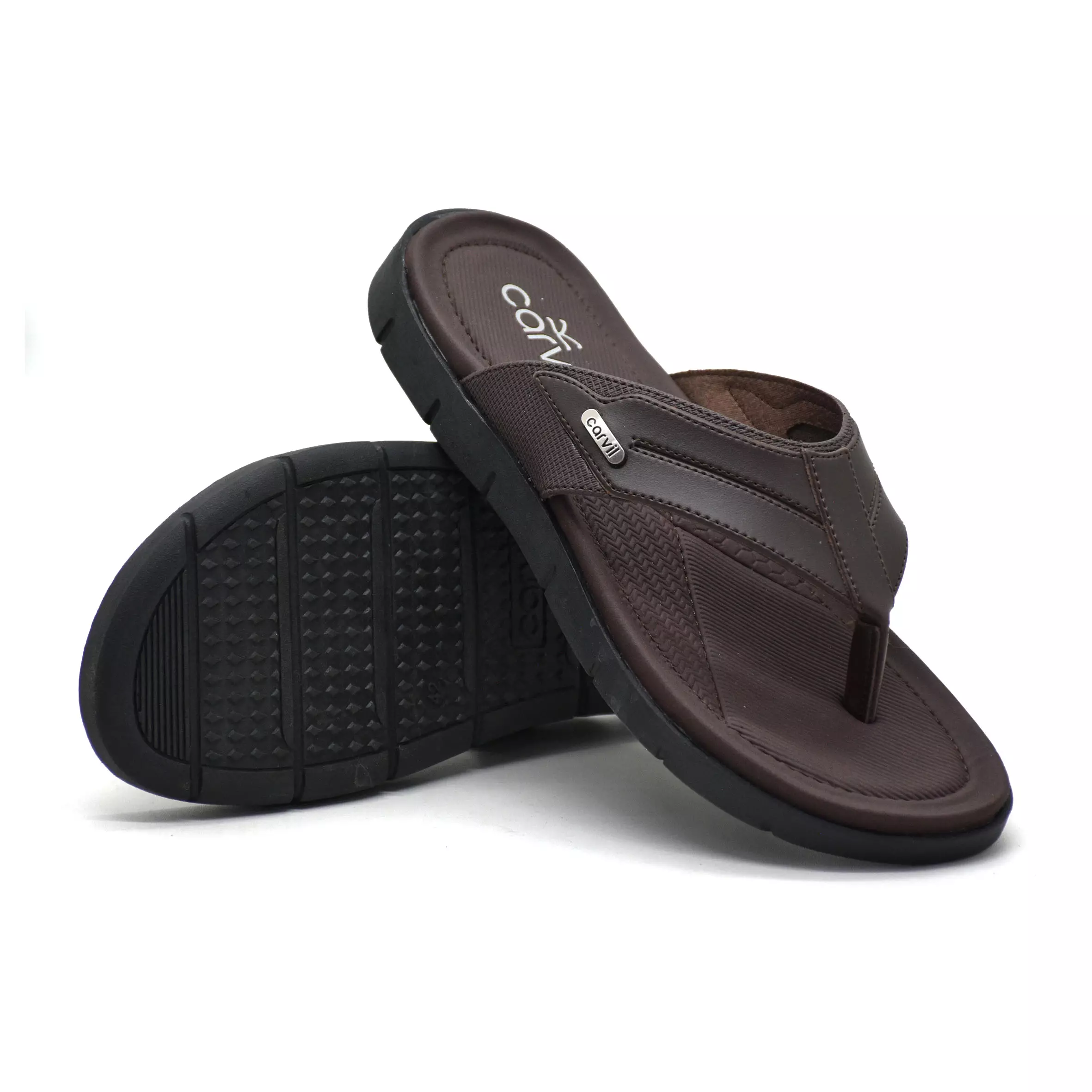 Carvil Sandal Pria Firenze-01 M Dark Brown