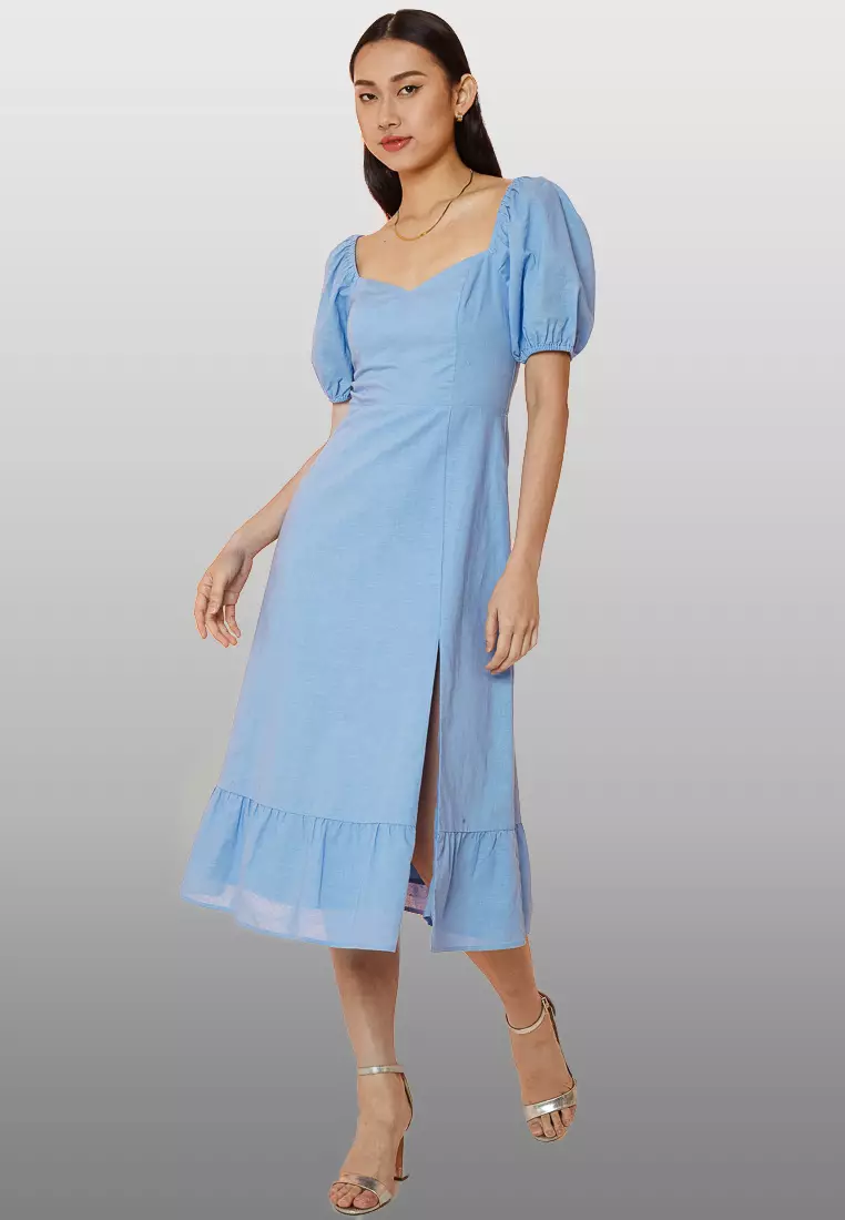 Dressing Paula Puff Sleeve Slit Dress 2024 Buy Dressing Paula