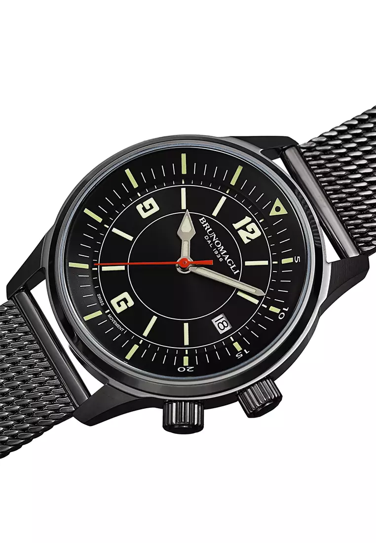 Bruno Magli Vittorio 24.191281.BAB Jam Tangan Pria Swiss Analog