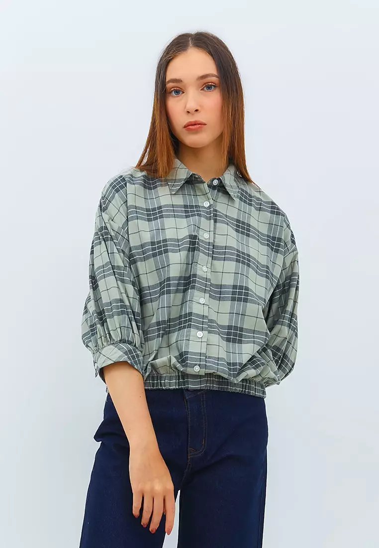 Carvil Kemeja Wanita Daelyn-GRN