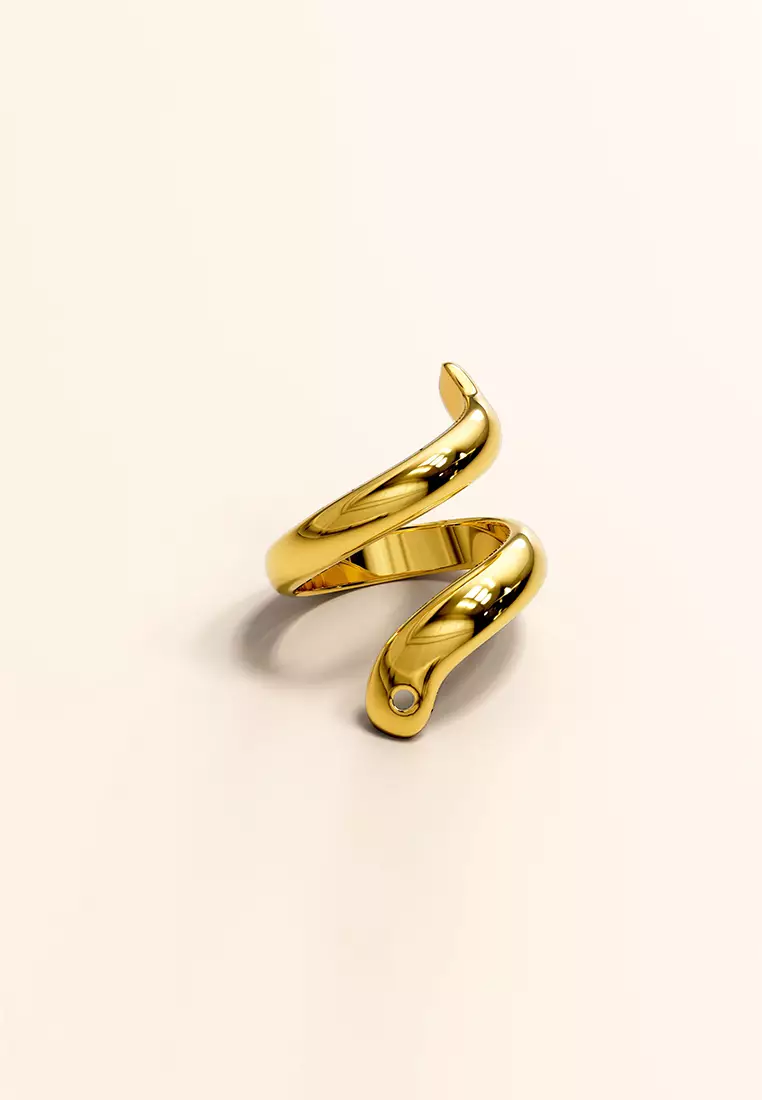 Orphic Double Wrapped Band Ring in Gold