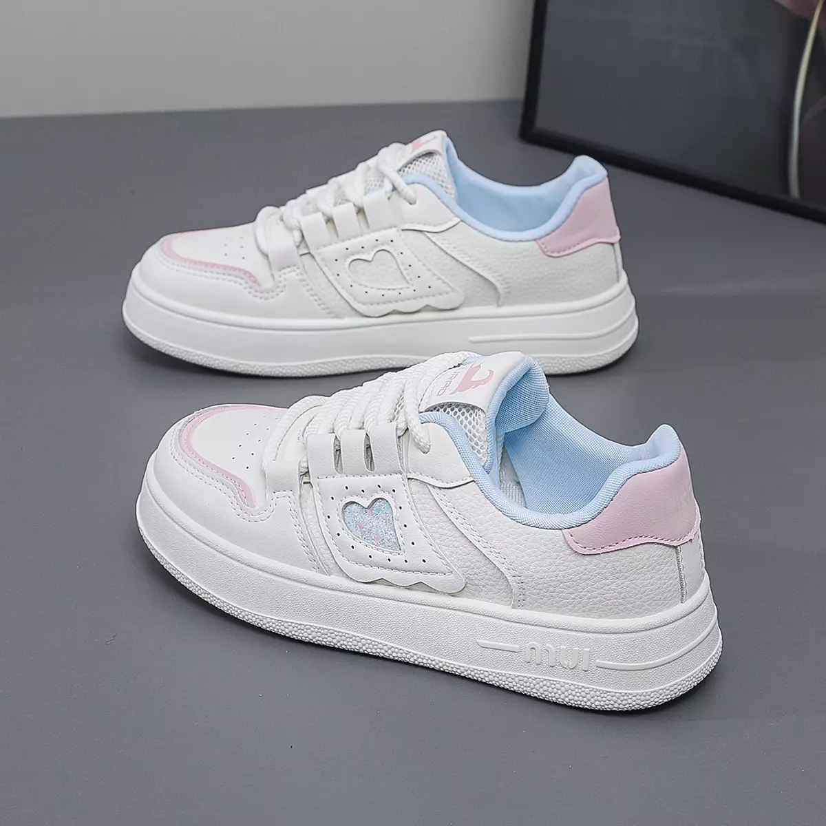 Sepatu Wanita Motif Lucu Kasual Sneakers Cewek Ootd Style Q555