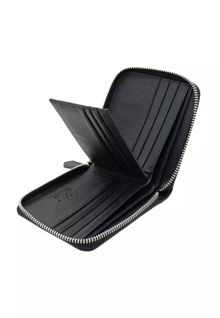 Mens Cow Leather Multi Card Zipper Wallet PWB 30368