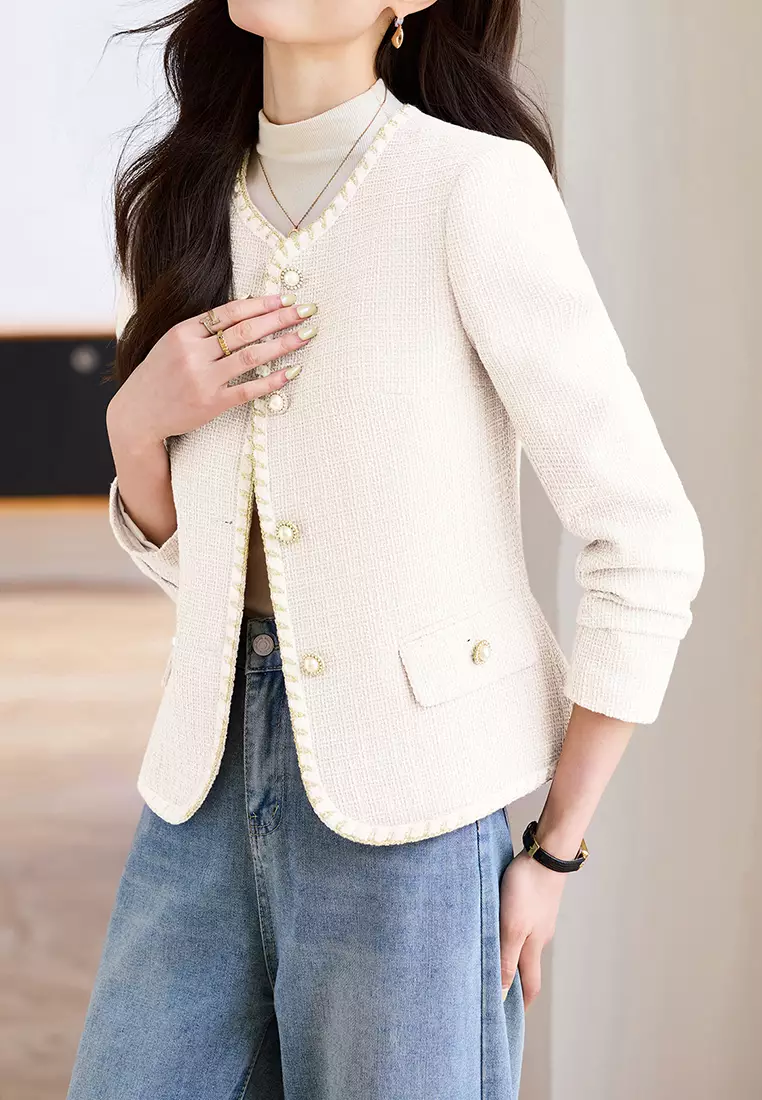 French-style Tweed Jacket‌ YGH-EY8987