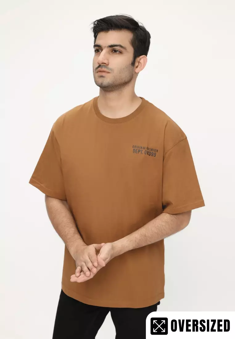NX T-Shirt Cotton Combed Tebal Oversized Pria 2079370491