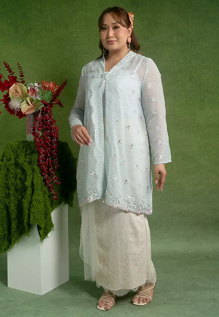 Ita Polka Dot Long Kebaya Top