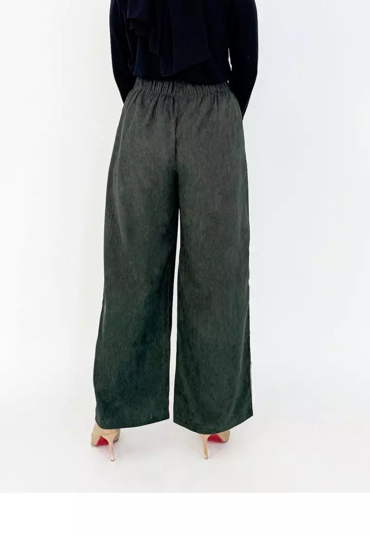 Evy Pants (Celana Panjang Corduroy) Panjang 101 cm - Army
