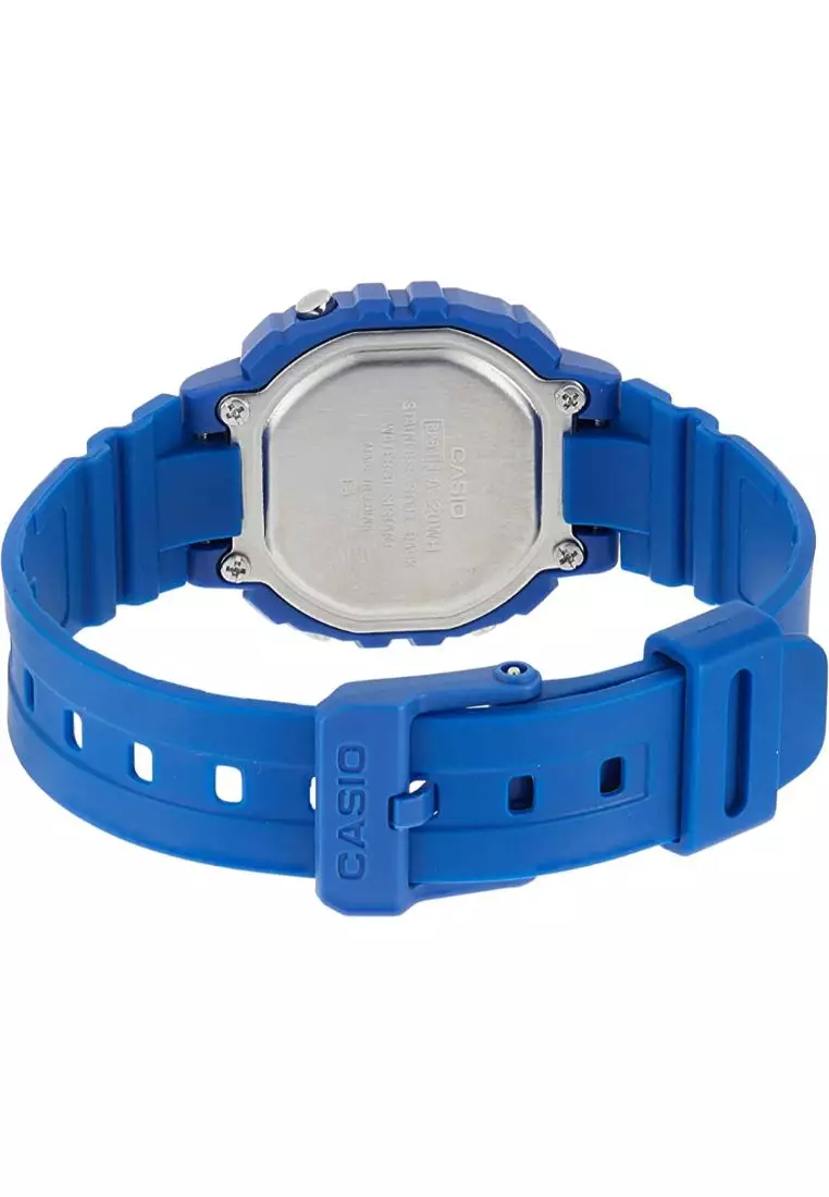 Kids Digital Watch LA-20WH-2A Blue Resin Band Watch for Kids