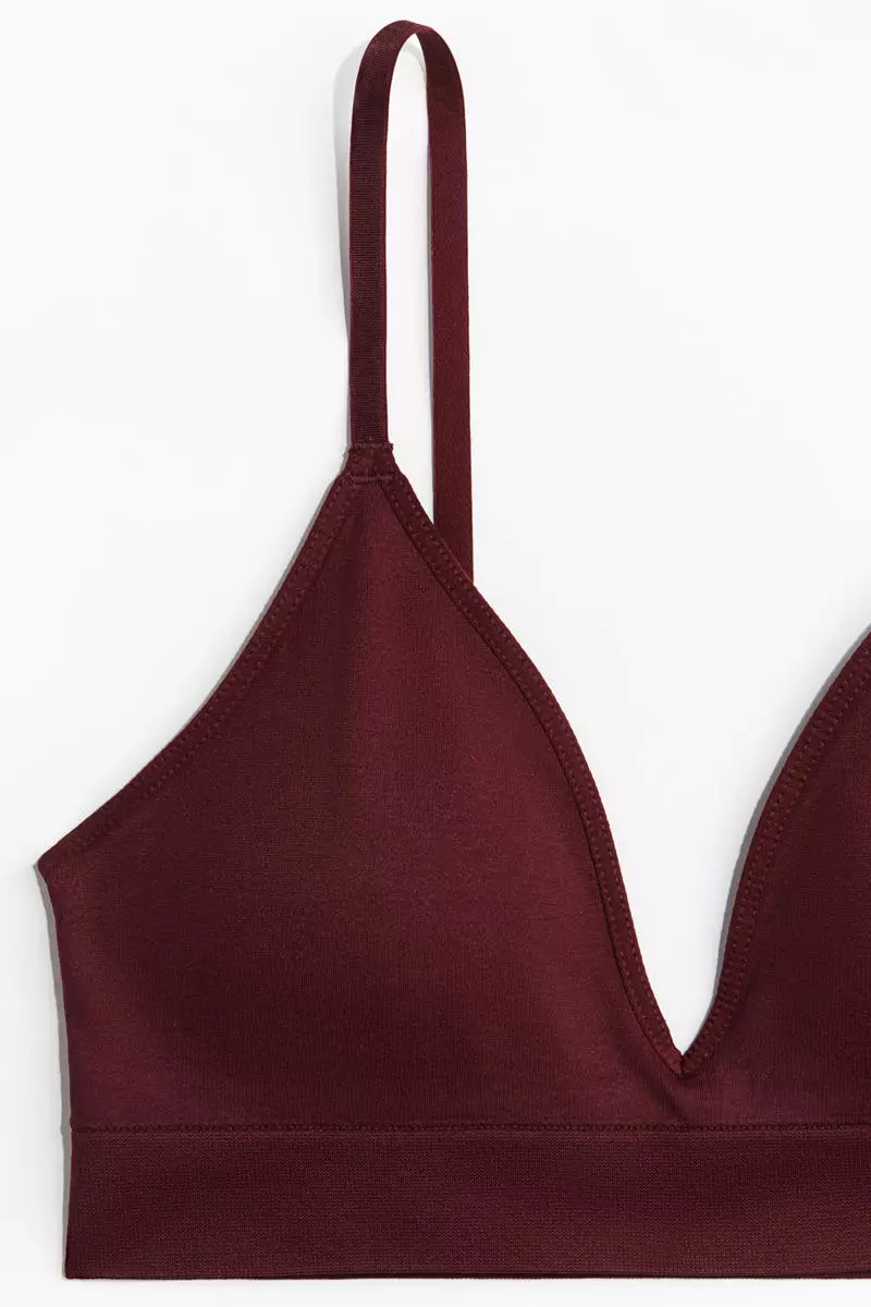 Seamless padded soft bra