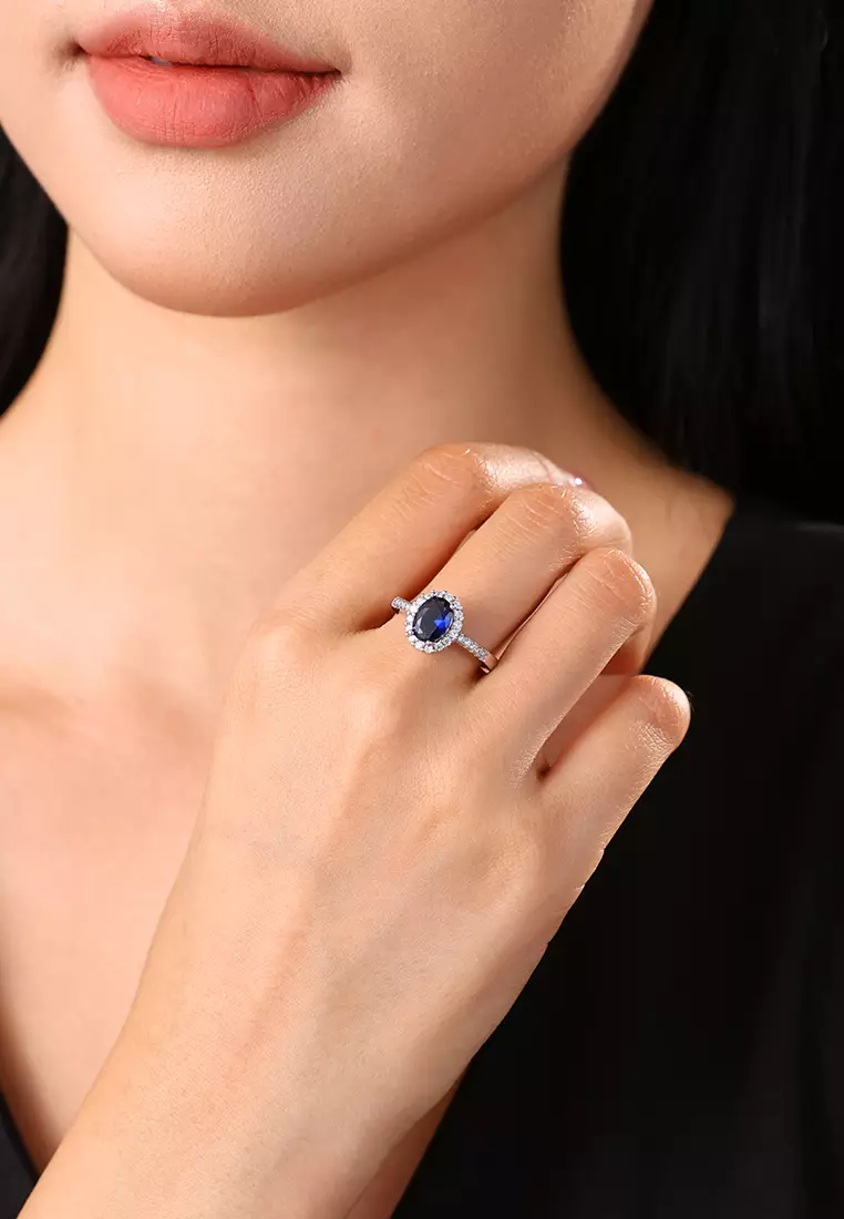 Cincin Wantia Berlian Tunangan Perhiasan Original Platinum Coated Cincin Cewek