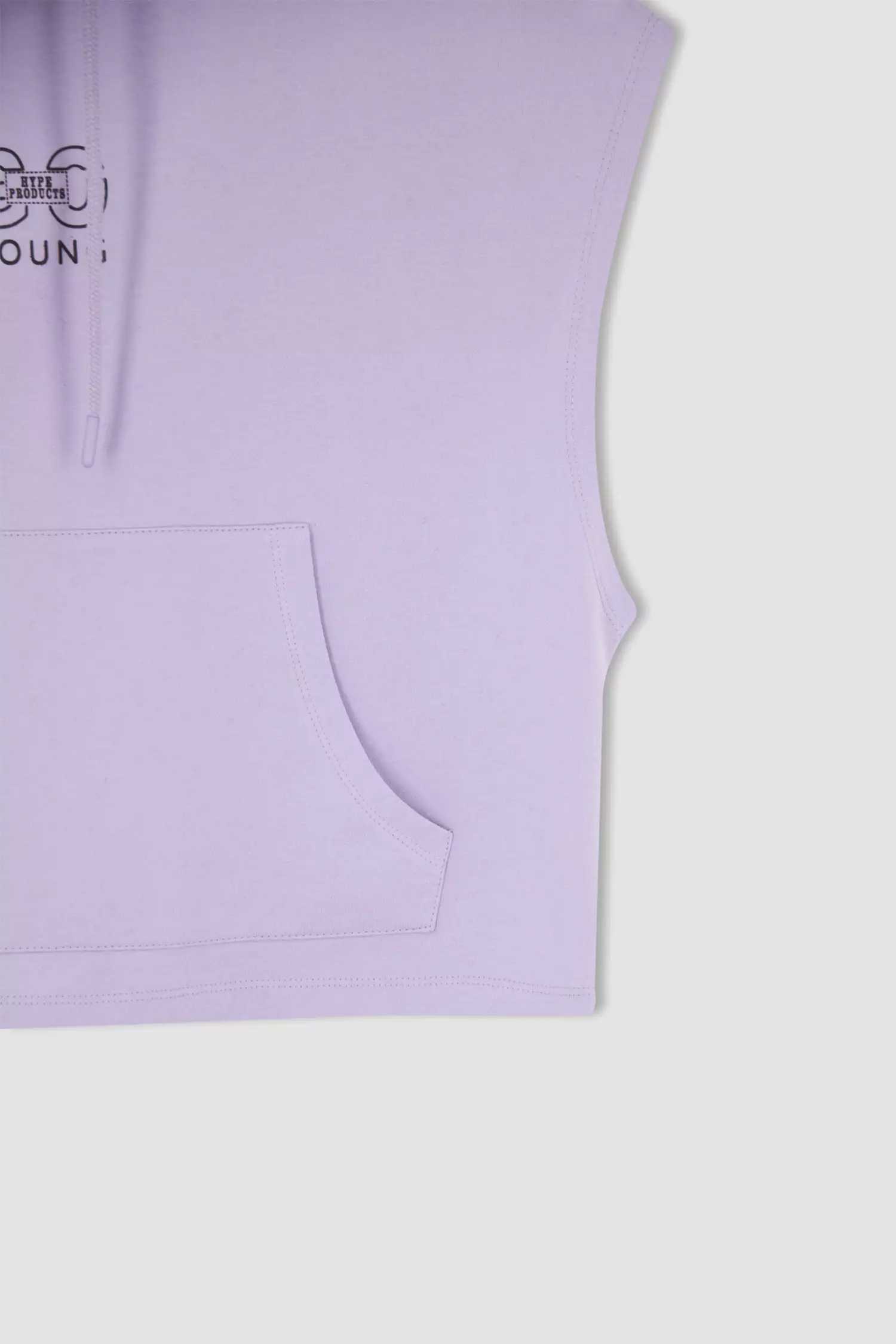 Buy DeFacto Regular Fit Sleeveless Kangaroo Pocket Hoodie Online
