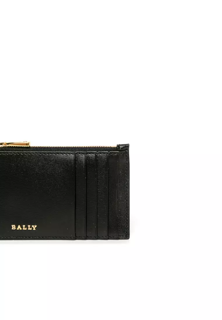 Bally Embossed Bovine Leather Card Holder/coin Purse