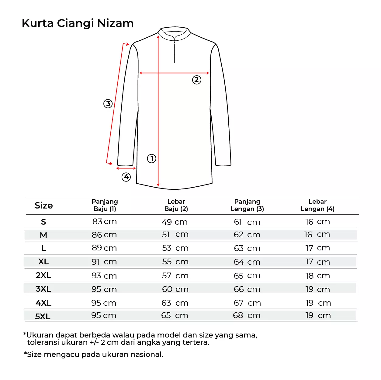 Tiento Nizam Baju Koko 3in1 Kurta Pria Dewasa Muslim Kerah Ciangi Casual Kerja Dry Fit Olahraga Ibadah Salat Lengan Panjang Ramadhan