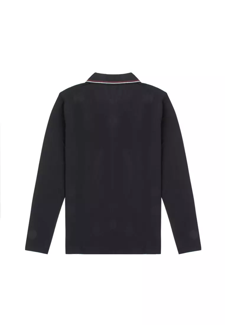 Mens armani long sales sleeve polo