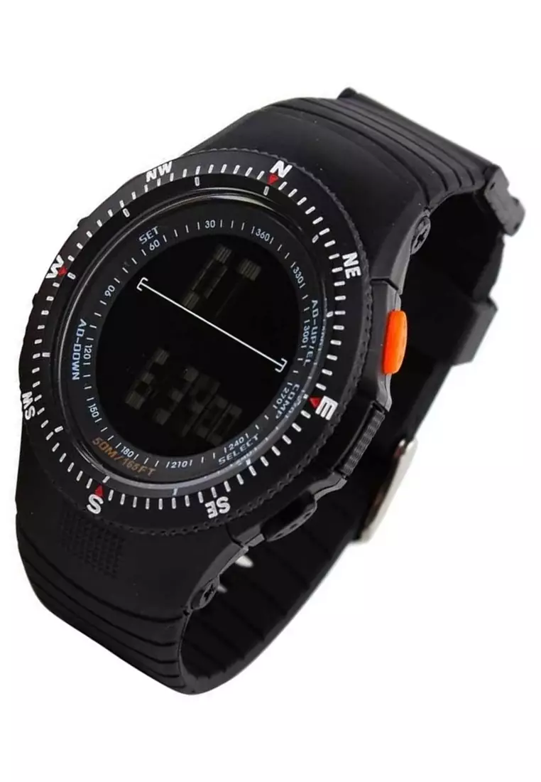 Jam Tangan Olahraga Digital Pria Stopwatch Many Function Waterproof Strap Tali Material Silicone FG11 ORIGINAL