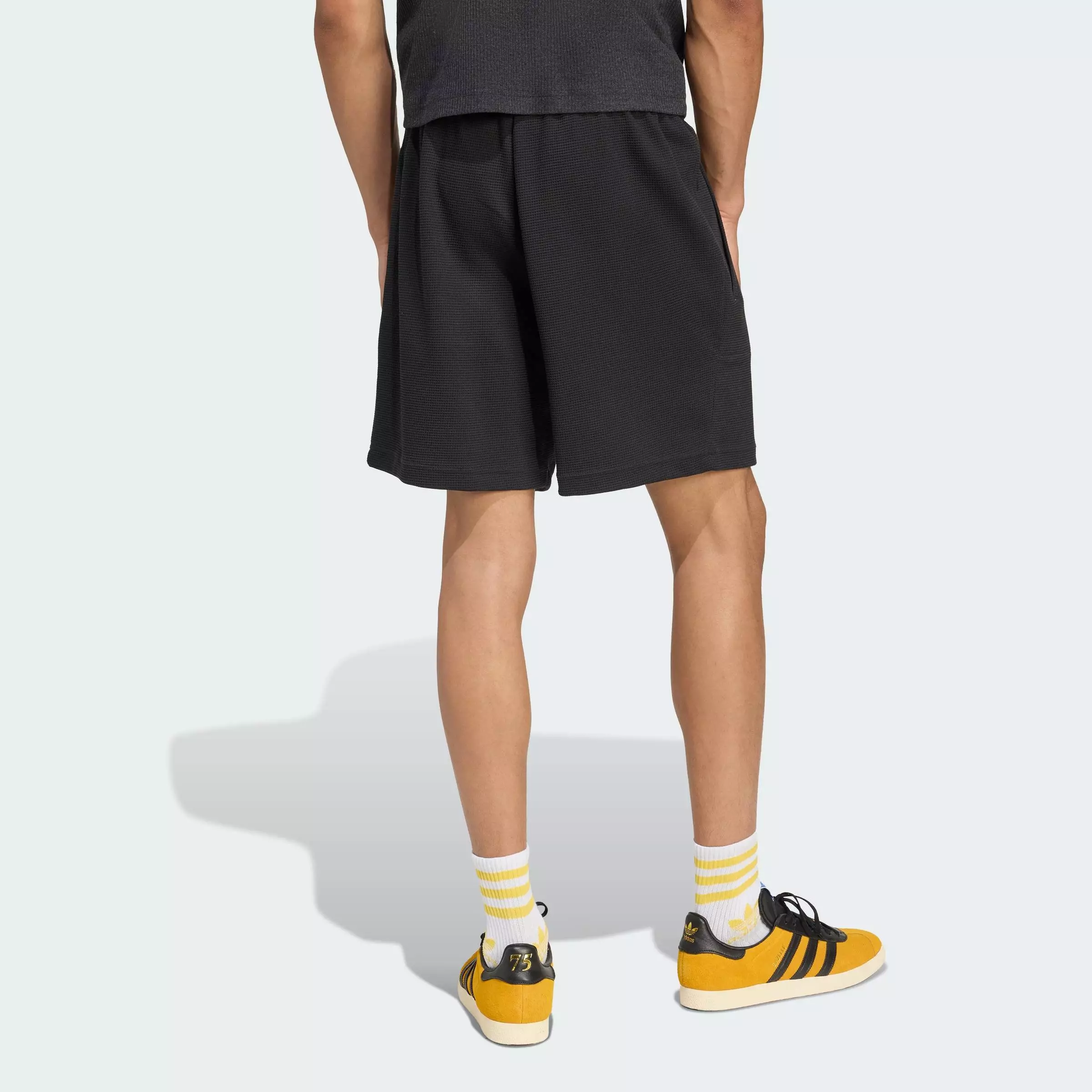 Lifestyle Essentials Trefoil Waffle Shorts Men Black KA7764