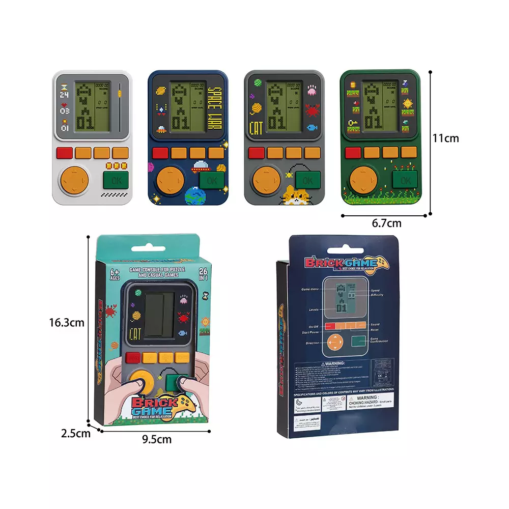 Kiddy Fun Tetris Game Console Mid Screen Random