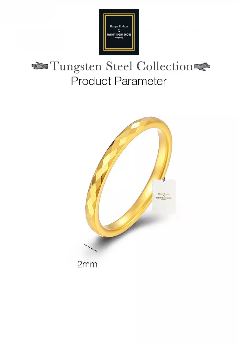 Rhombus Tungsten Carbide Ring JW QF-041