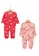 LC Waikiki pink Cotton Baby Girl Zipper Jumpsuit 2-Pack BF6F1KA7196A6BGS_1
