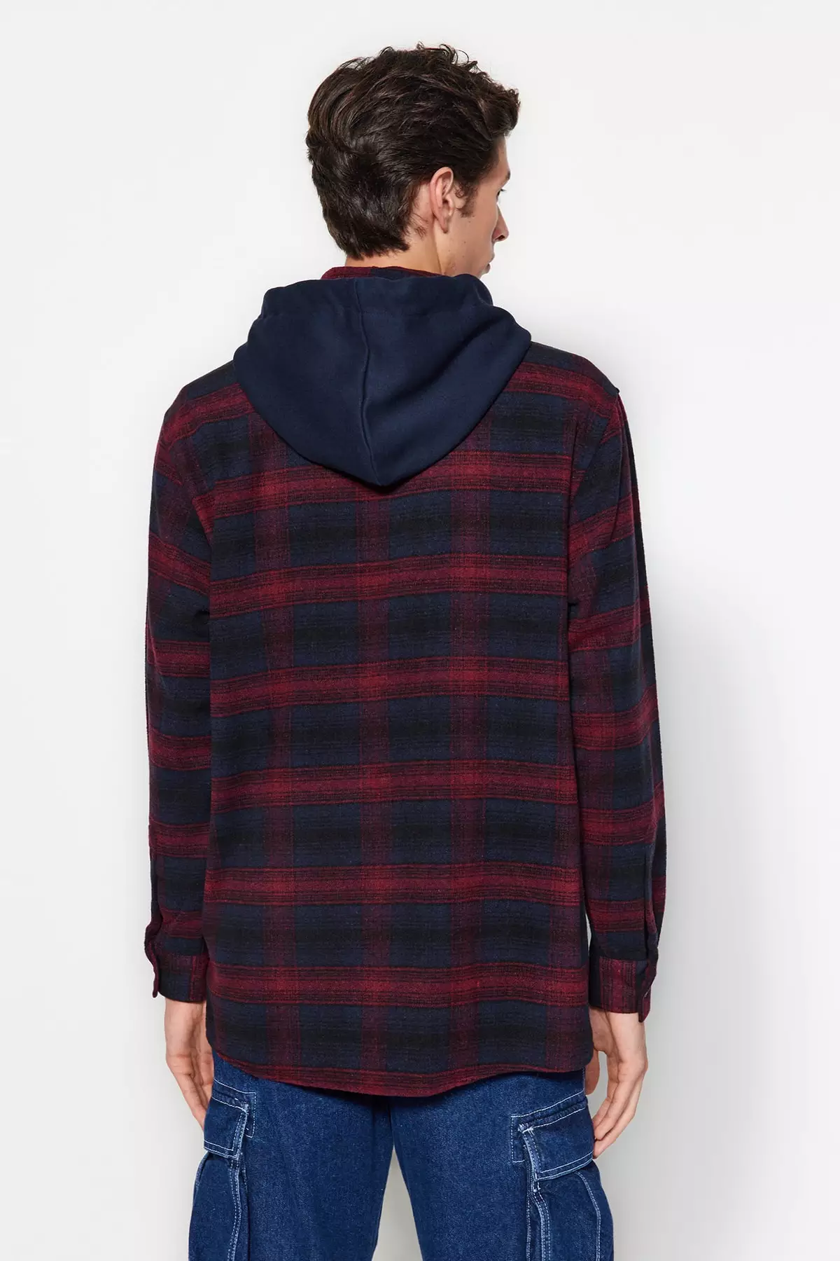 Checkered shirt with hoodie online