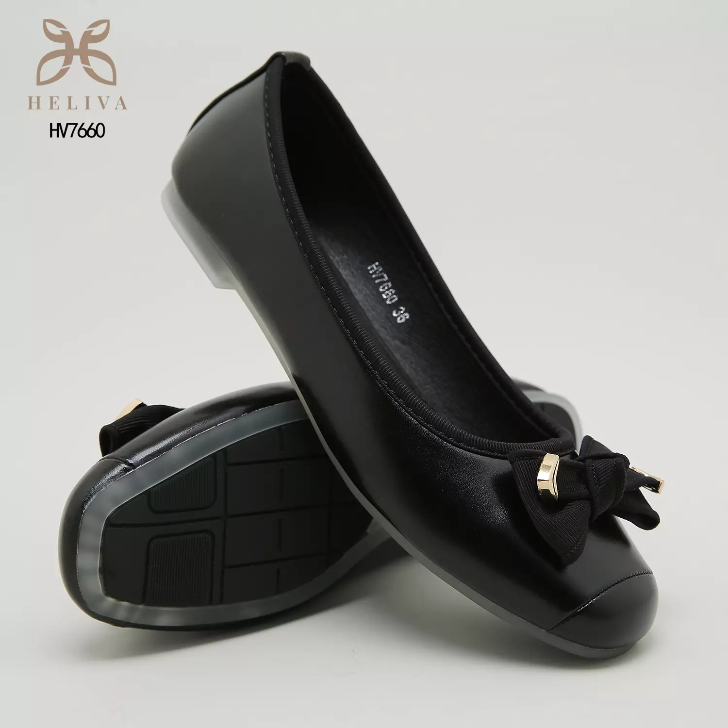 Heliva Zola Sepatu Loafers Slip On Aksesoris Pita Sol 1cm HV7660