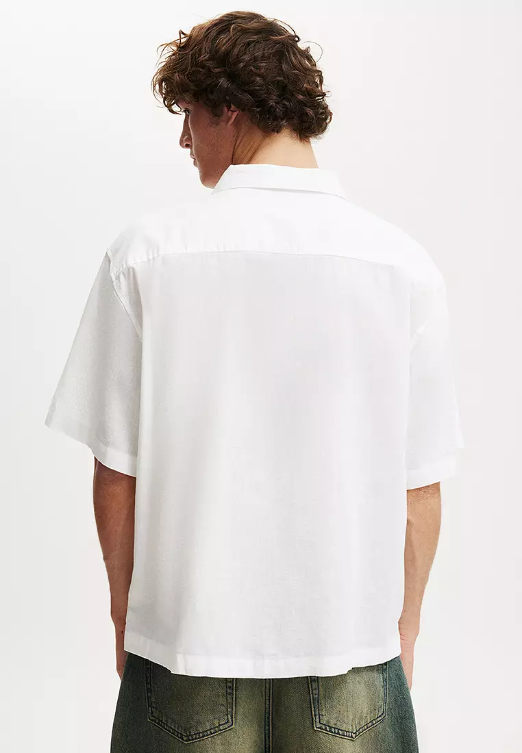 Eli Linen Blend Short Sleeve Shirt