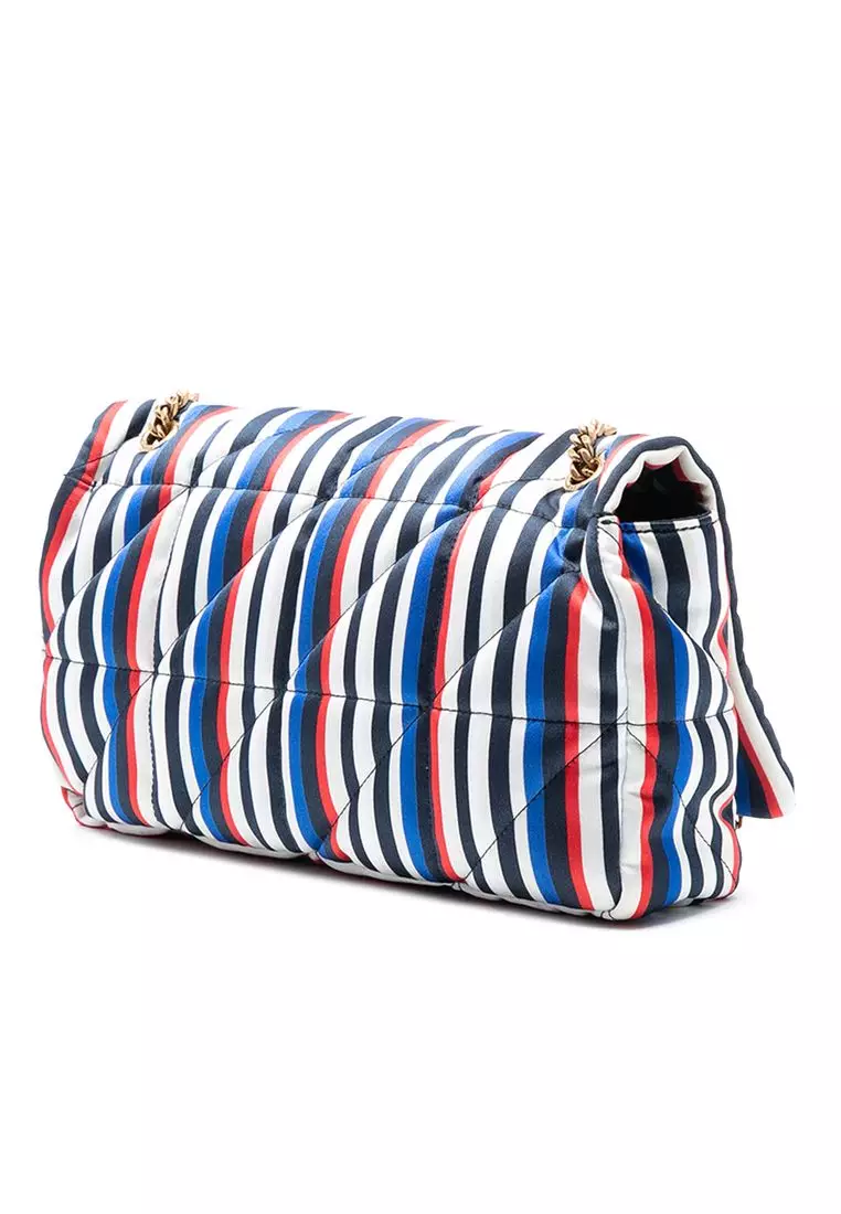 Pre-Loved Saint Laurent Medium Quilted Silk Carre Patchwork Jamie Shoulder Bag