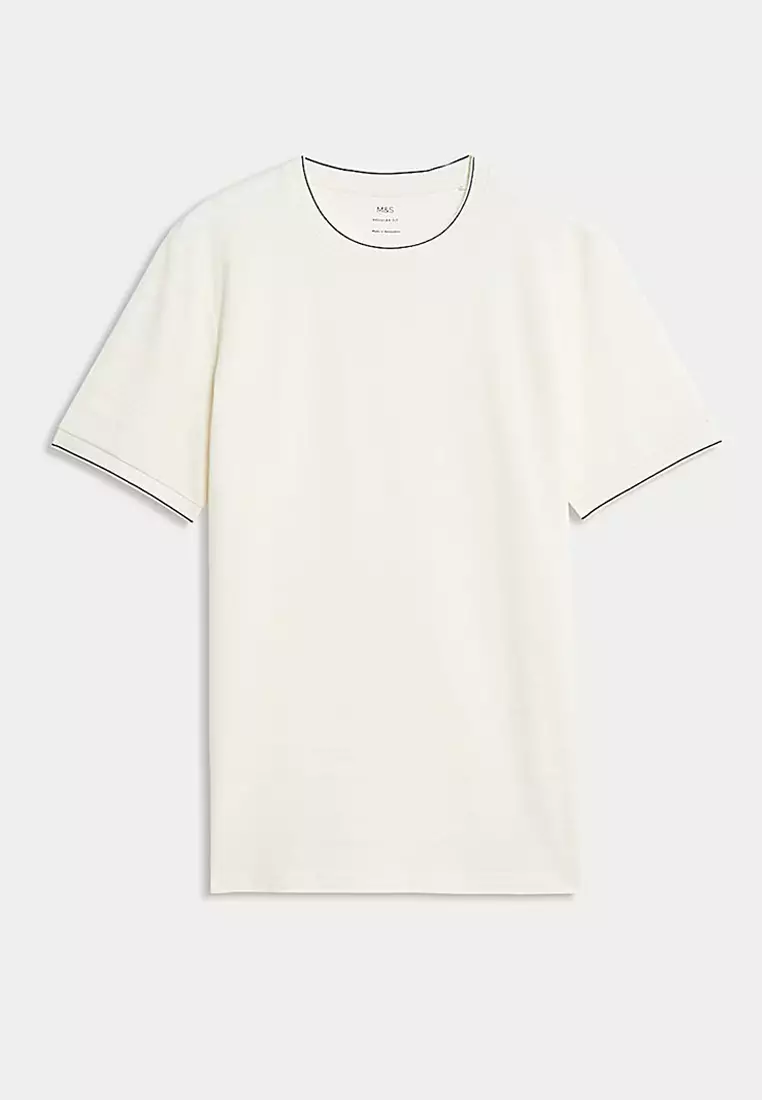 Pure Cotton Textured T-Shirt