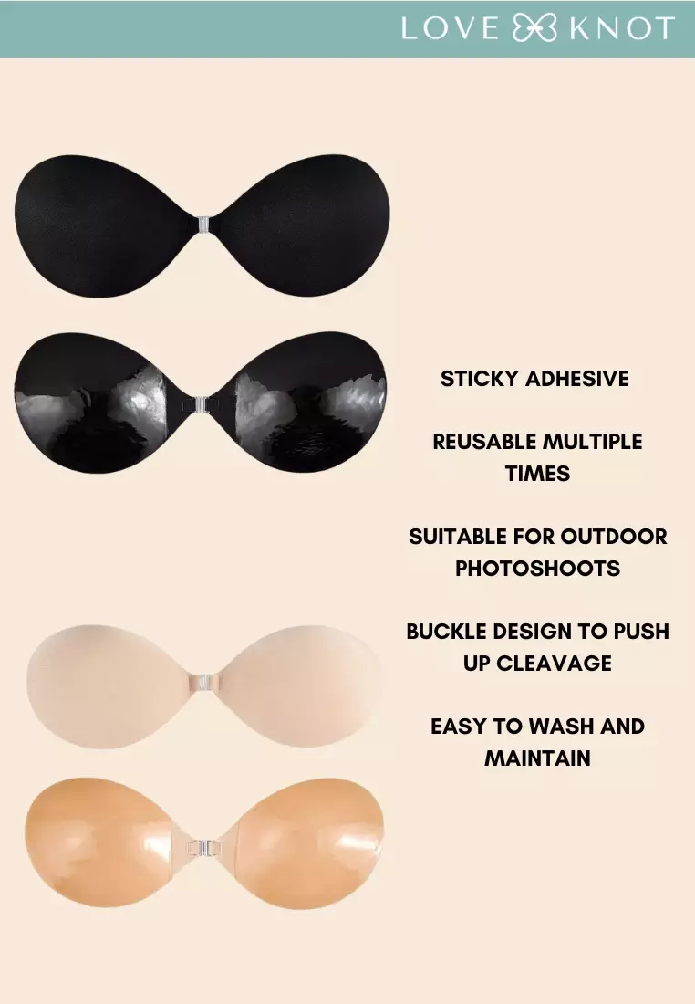 Love Knot Label  3cm Thickness Seamless Invisible Reusable Adhesive Push  Up Nubra Stick On Wedding Silicon Bra