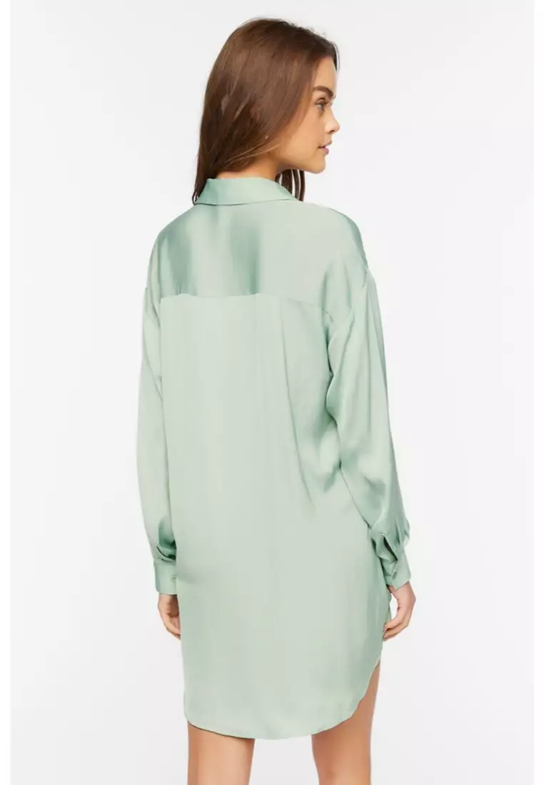 Buy FOREVER 21 Dolphin Hem Shirt Mini Dress 2024 Online ZALORA