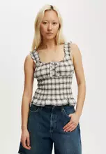 Claire Check Dark Oak