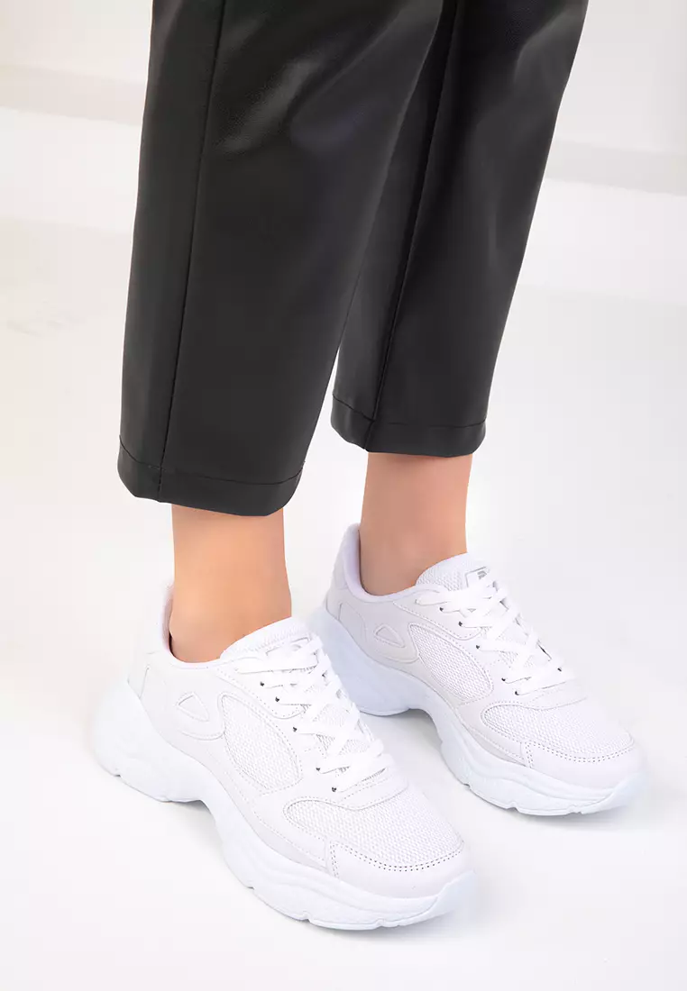Women's White Sneakers 18147