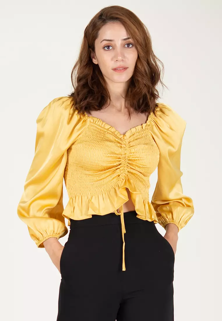 Yellow fashion tops 2025
