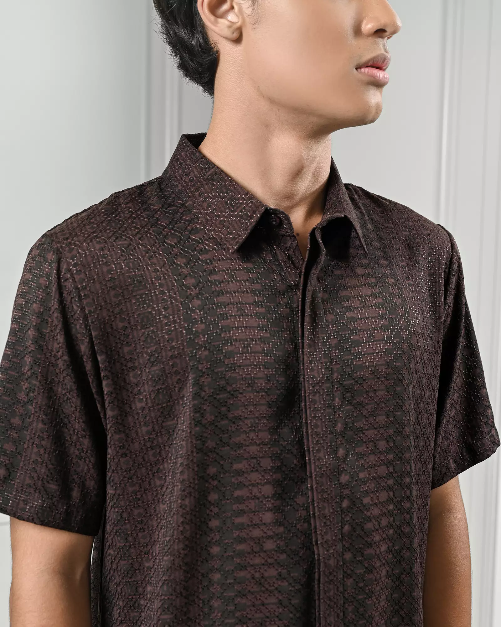 KASEP MADANA SHIRT / KEMEJA PRIA / BAJU LEBARAN - WINE