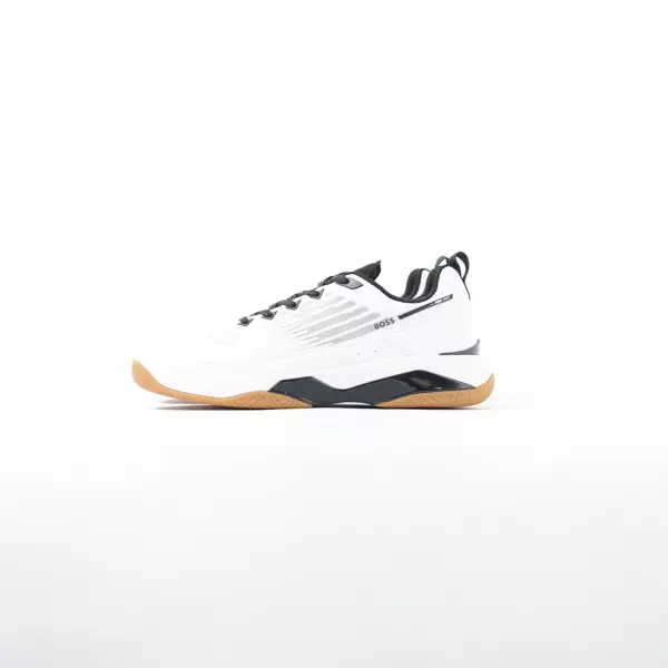 Sepatu HUGO BOSS COURT STRIDE WHITE TENNIS PADEL SNEAKER 100% ORIGINAL