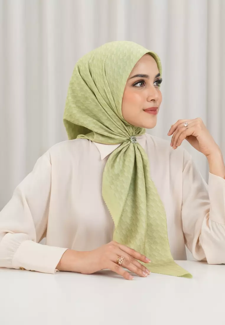 Leena Monogram Square - Sage Green