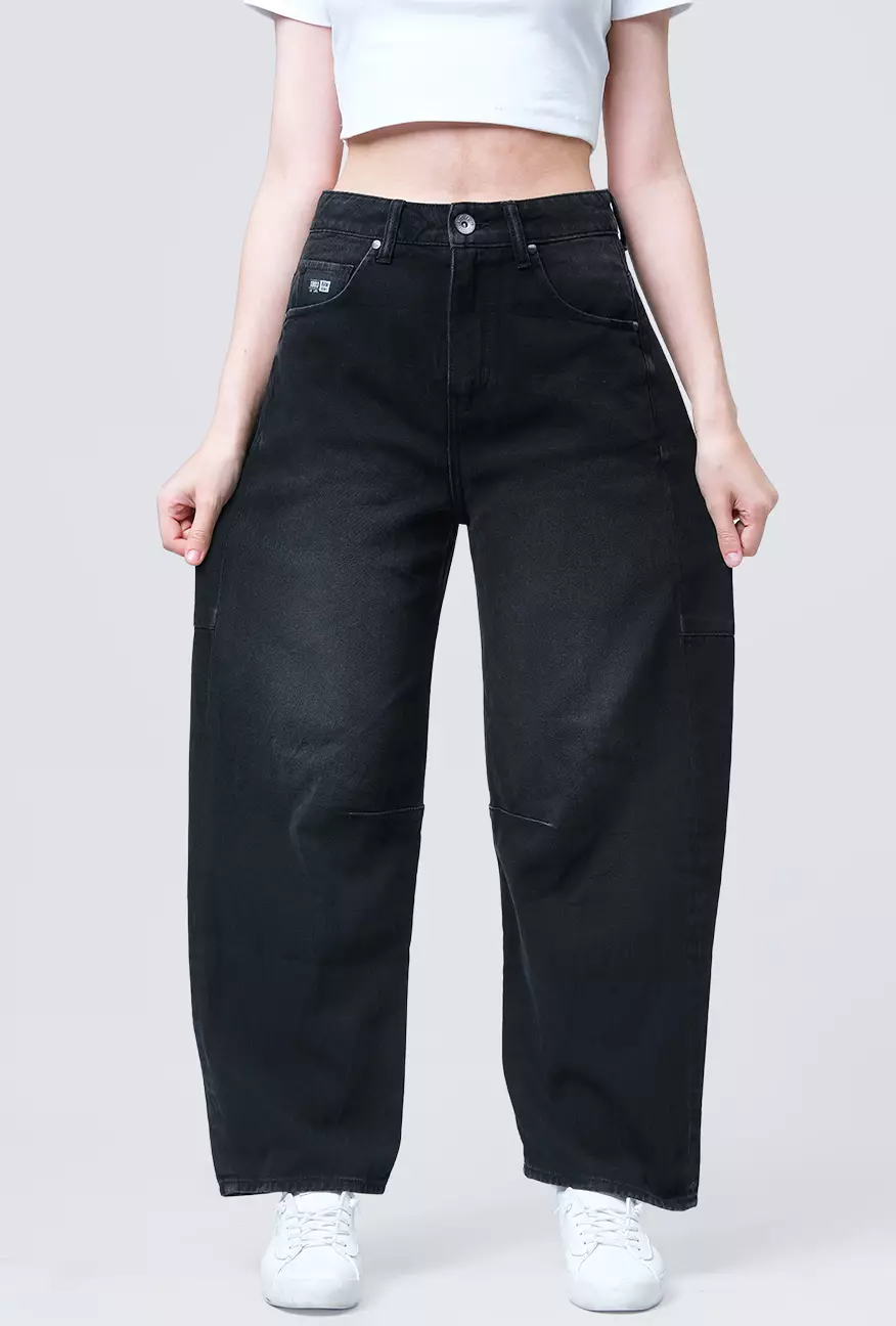 Celana Jeans Wanita Barrel Sora