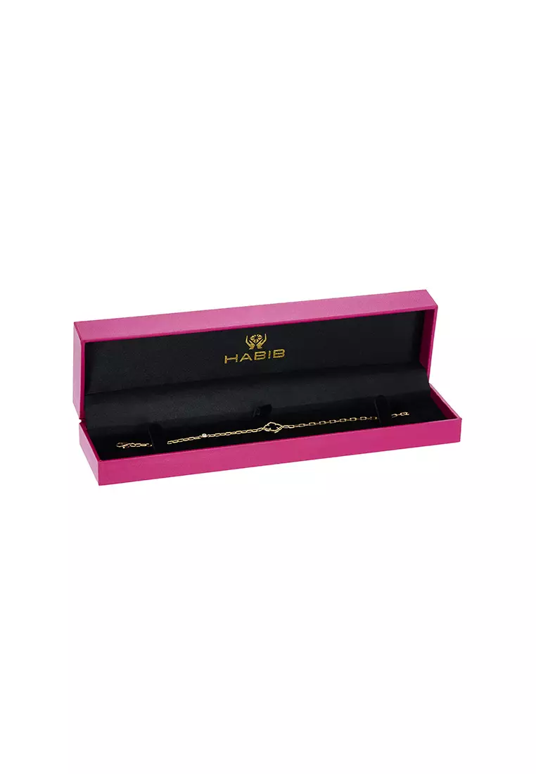 HABIB AL-ZAHRA | Fancy Black Onyx and Diamond Bracelet in 750/18K Yellow Gold 682061224(YG)-ONYX