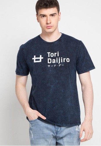 Third Day Third Day MTD26C washtees tori daijiro logo nv T-shirt Navy D0403AA07AF6C8GS_1