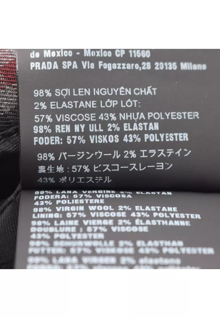 Pre-Loved MIU MIU logo embroidery check bucket hat wool gray multicolor