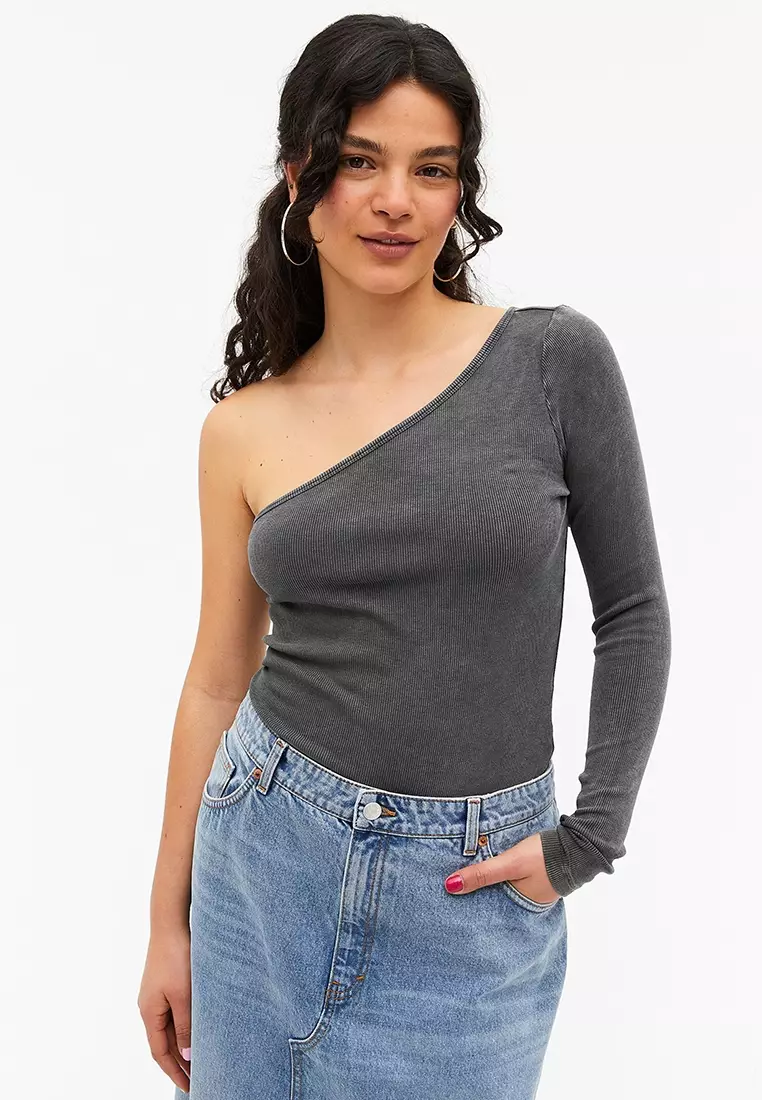 Monki one shoulder top sales