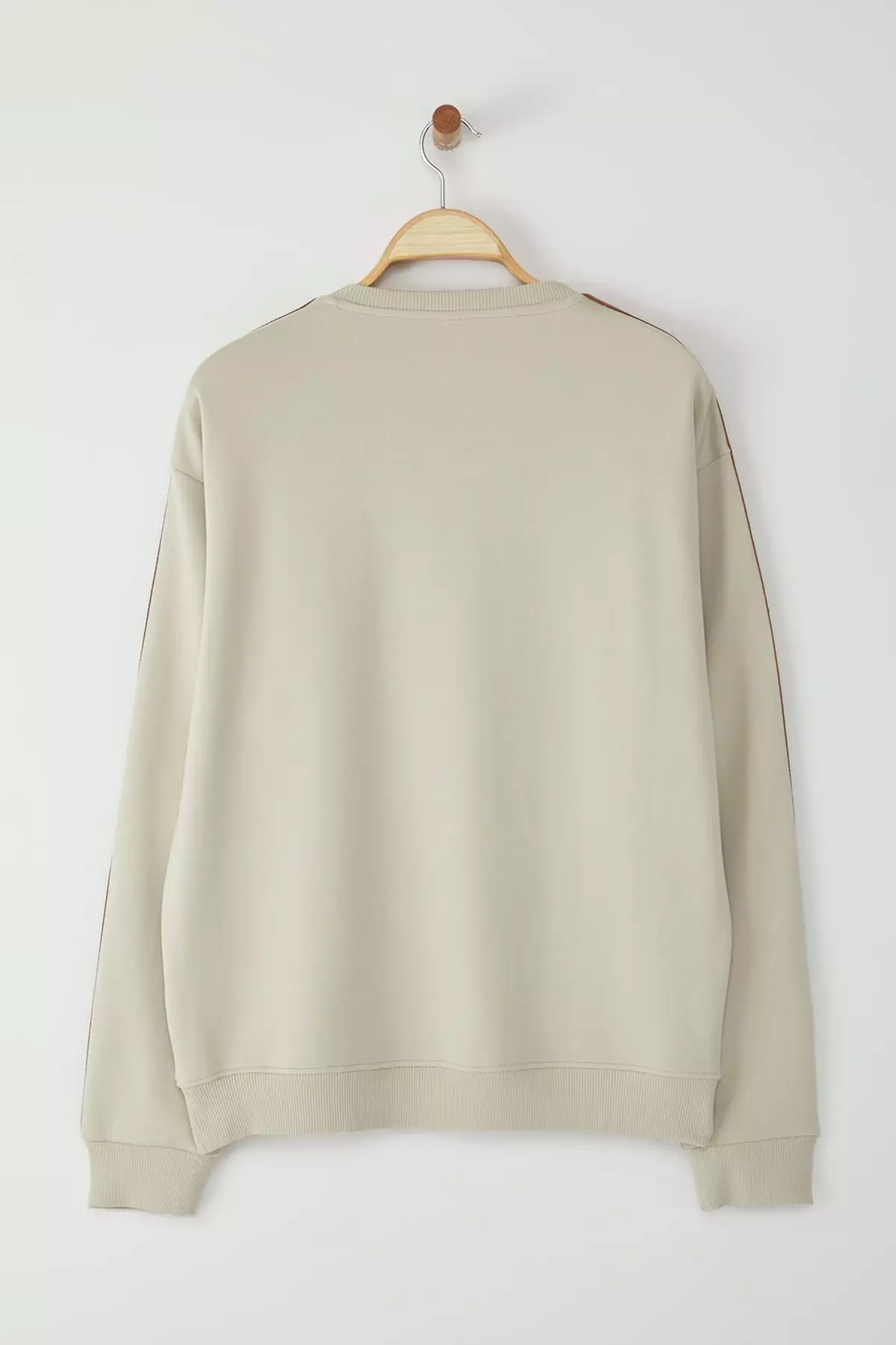 Tas More Sustainable Oversize/Wide Cut V Neck Text Printed Non-raised Sweatshirt TMNAW25SW00208