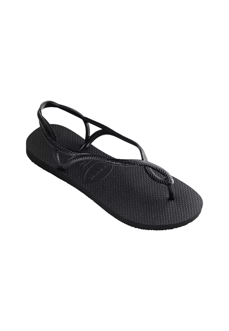 Havaianas Woman Luna 0090 Black - Sandal Jepit Wanita (Hitam)