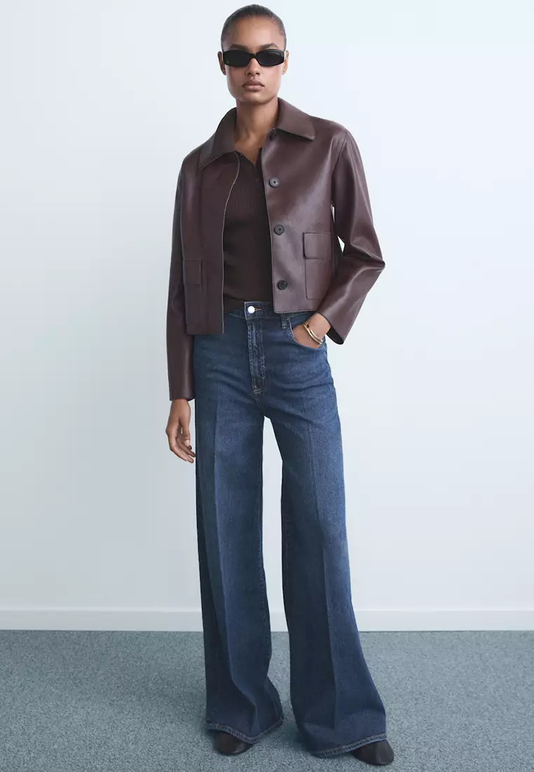 High-Waisted Wide-Leg Jeans